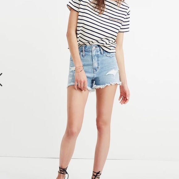 Madewell The Perfect Jean Short Factory Distressed - Picture 1 of 12